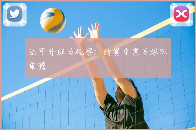 法甲升班马观察:新赛季黑马球队前瞻